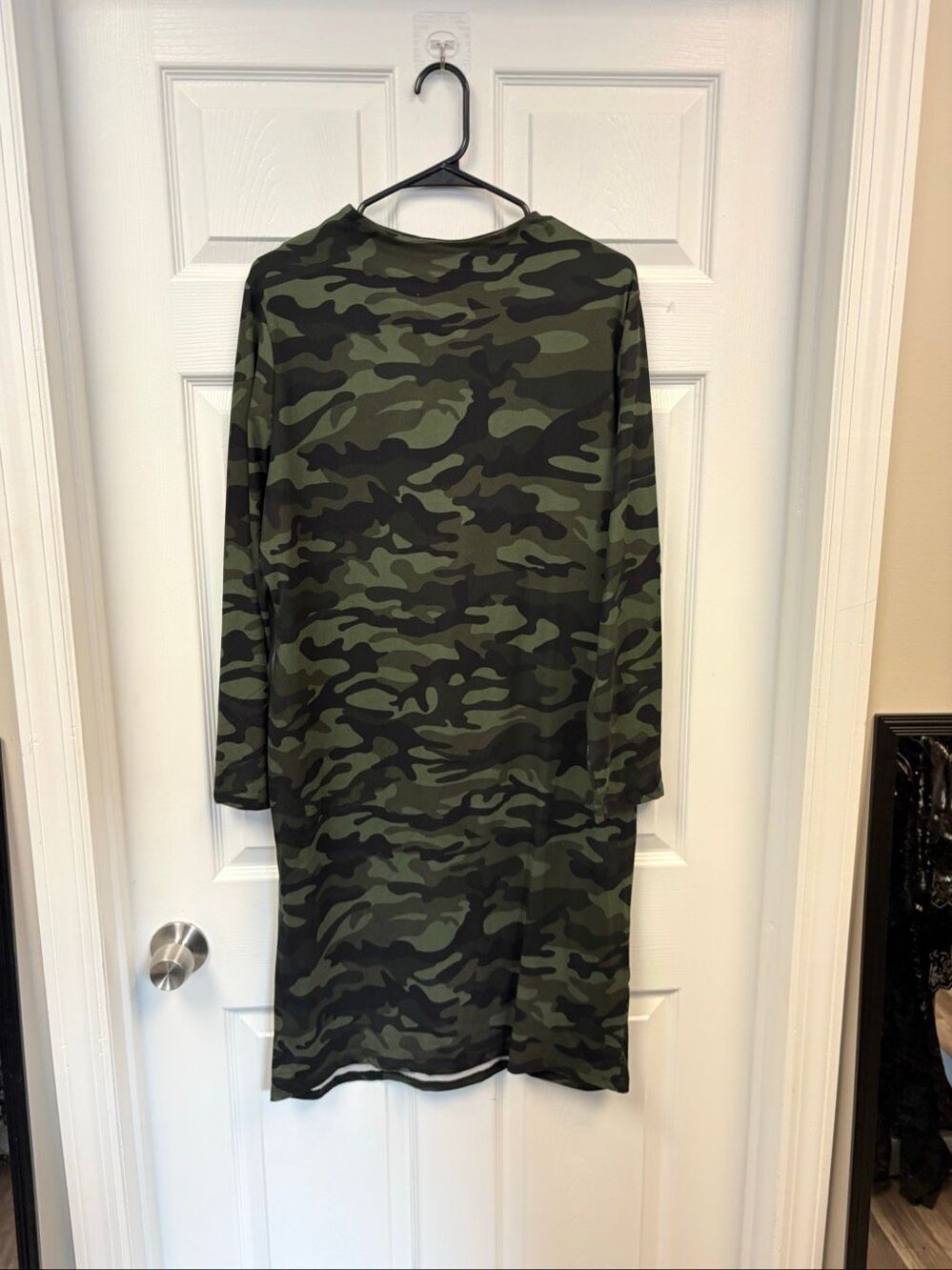 Long Sleeve Camo Turtleneck Dress